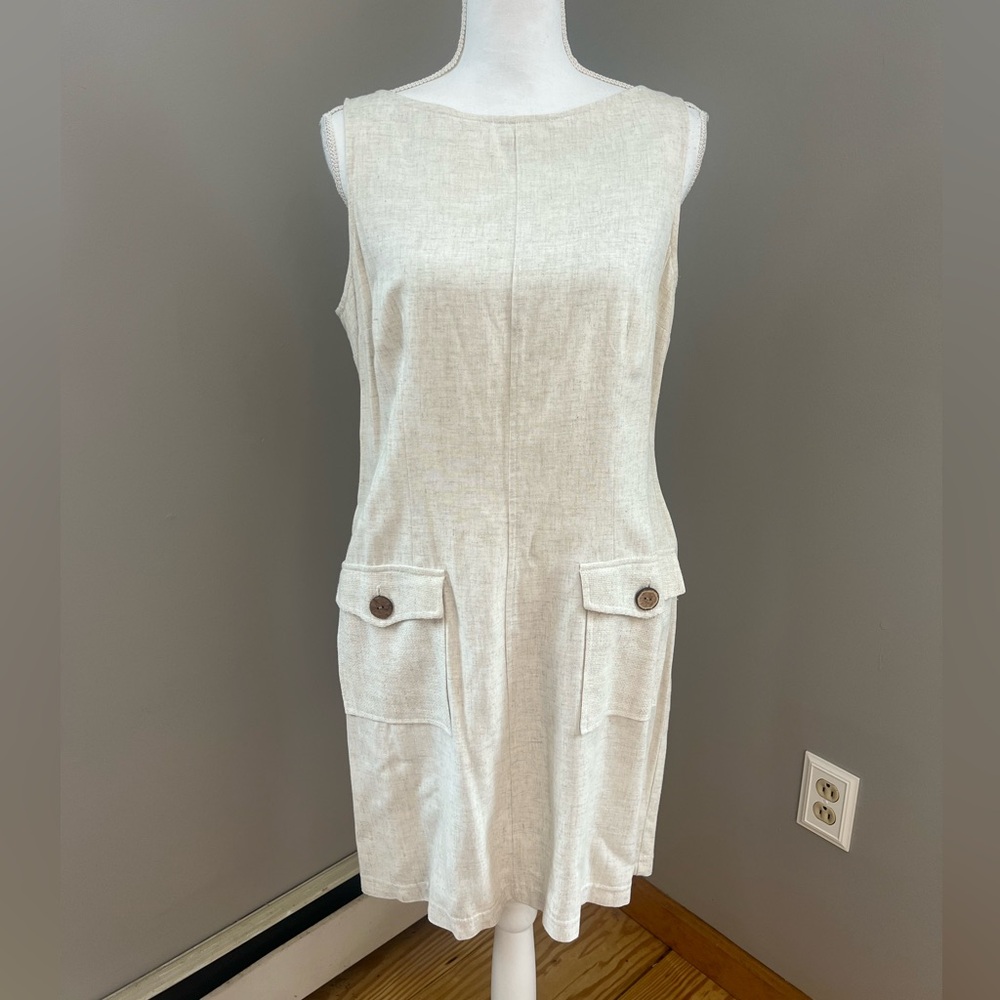 Vintage Scarlet linen blend dress